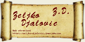 Željko Đalović vizit kartica